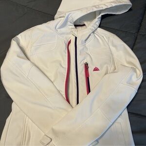 Snozu Performance Jacket Full Zip White Soft Ladies Size Medium*READ*